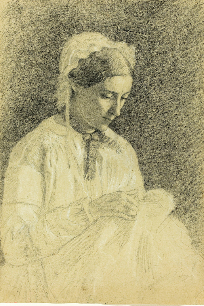  Degas - Woman Embroidering, 1855